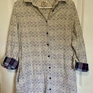 Lucky Brand Button-Up Nightshirt